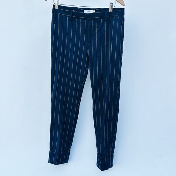 New Closed Brand Striped Navy Suit Blazer Jacket Cox Stewart Pants Wool 26 Small - Picture 4 of 14